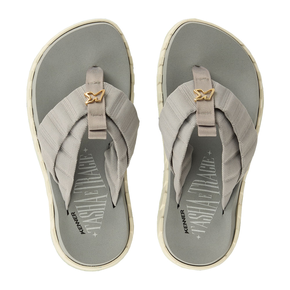 Sandália Kenner Megah Duo Tasha&tracie Cinza
