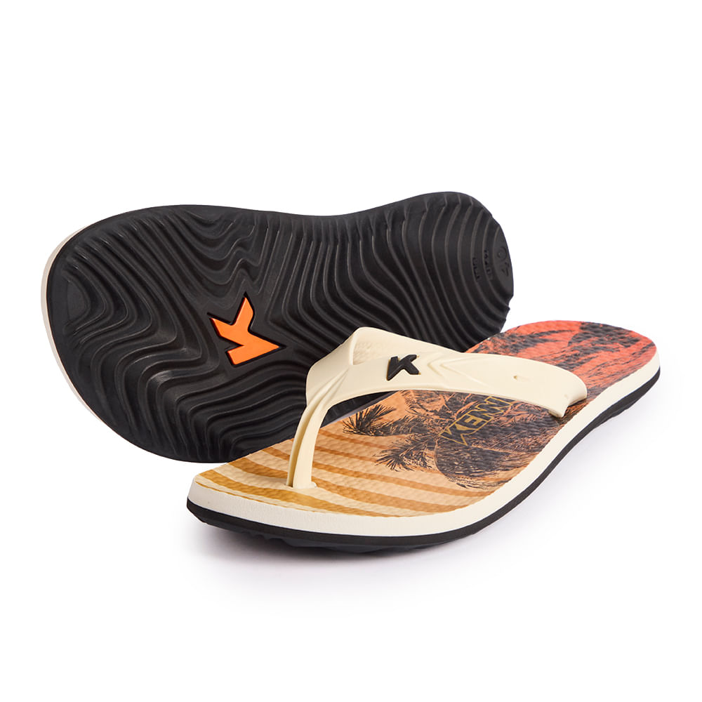 Sandália Kenner Summer Tropicalia Laranja