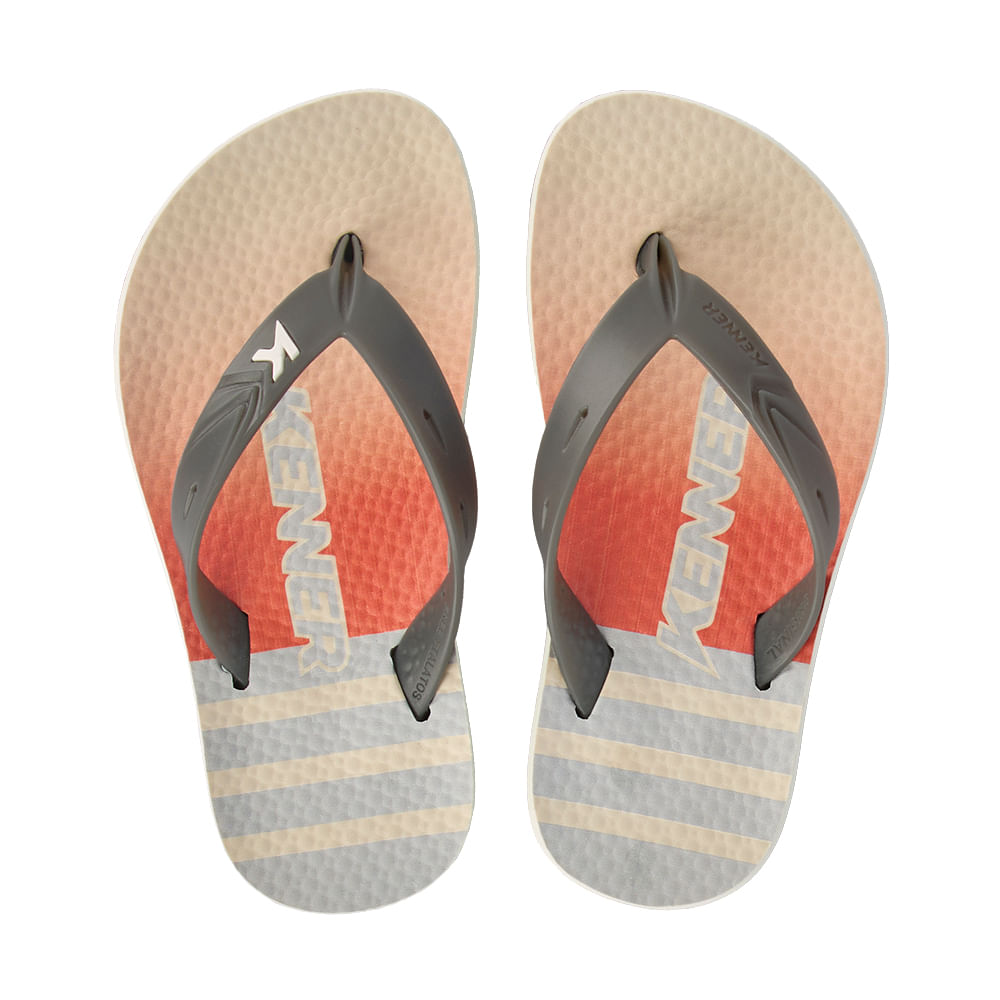 Sandália Kenner Summer Listras Kids Cinza
